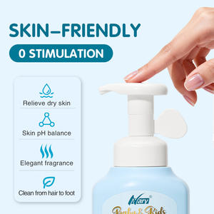 Nary Best Selling Rich Foam 3-en-1 Shampooing et revitalisant pour bébés et enfants, gel douche sans larmes, nettoyage <span class=keywords><strong>doux</strong></span> des cheveux et de la peau - Product Image 4