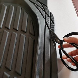 Tapis de sol de voiture universels en PVC <span class=keywords><strong>noir</strong></span> de 2 mm d'épaisseur, ensemble complet de 3 pièces, protection toutes saisons, logo personnalisé, directement de l'usine chinoise - Product Image 4