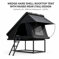 Tente de toit rigide en aluminium nid d'abeille, design arrière surélevé, installation automatique en 10 secondes, polyester double couche quatre saisons
