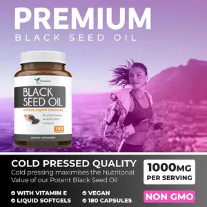 Organic Black Seed Oil Capsules Supports Immune System Joint Skin Health Black Seed Oil Softgel Capsules