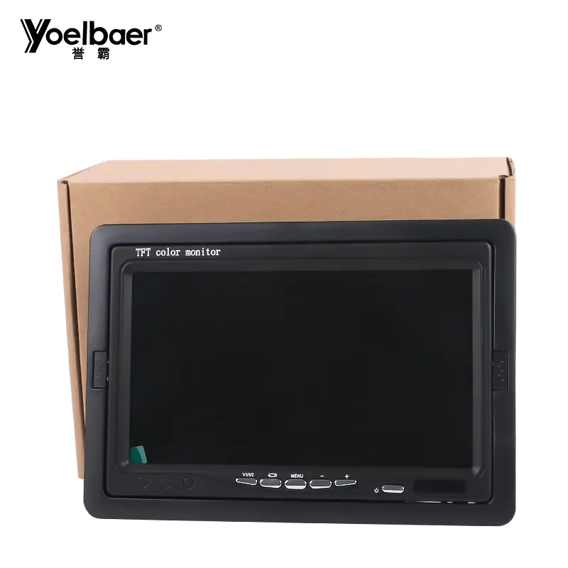 12v 24v HD TFT LCD 7 인치 스크린 비디오 플레이어 머리 받침 디스플레이 실크 로고 주문 트럭 버스 모니터