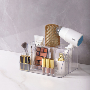 Estante de baño multifunción para mascotas, caja de almacenamiento para brochas de maquillaje, secador de pelo de escritorio, estante de almacenamiento de hierro rizador - Product Image 4