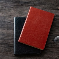 Carnet en cuir rigide format A4 A5, carnet en cuir vegan bleu vert noir, carnet épais coloré en cuir