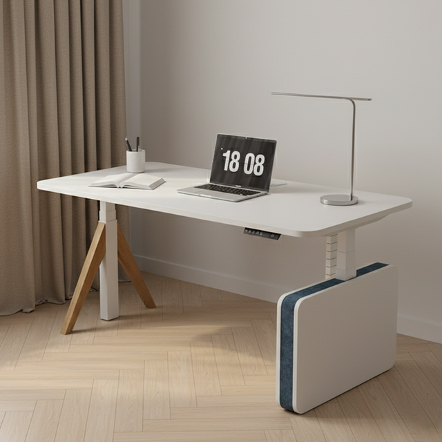 Ergonomic Electric Height Adjustable Desk Executive Table With Metal Legs Premium Standing Adjustable Desk