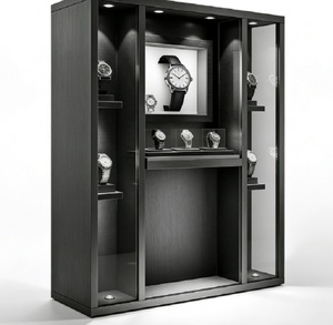 Elegante Sistema di Vetrine LED a Pavimento per Esposizione di Orologi di Lusso, Ideale per Centri Commerciali - Product Image 2