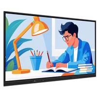 Pizarra Interactiva Inteligente Iboard, Monitor de 75 Pulgadas con Puertos USB, RS232 y RJ45, Aplicación para Enseñanza y Reuniones, Monitor Wifi para Educación y Oficina
