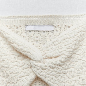 เดรสแฟชั่นดีไซน์ใหม่ ผ้าฝ้าย 100% เซ็กซี่ ผ่าข้าง เดรสเว้าลายฉลุ เดรสผ้าตาข่ายถักลายแจ็คการ์ด - Product Image 5