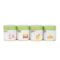 Boîte d'emballage vide en poudre de matcha avec logo personnalisé Boîte en fer blanc d'emballage de matcha de 30g Boîte pop-top en métal de 50g Boîte à thé à fermeture éclair