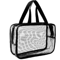 Porte-accessoires de douche en filet portable, sac de toilette en filet