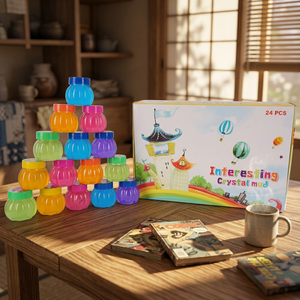 JRMS INDUSTRIES Ensemble de jouets sensoriels en boue de cristal colorée, 24 pièces, jouet d'empilage et de tri, boîte cadeau pour enfants (unisexe) Modèle Jr-ind-ccm - Product Image 2