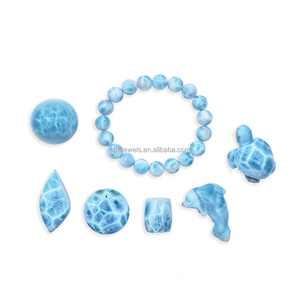 Espécimen de Larimar Natural, Piedra en Bruto, Muestra Mineral de la República Dominicana para Colección y Exhibición - Product Image 5