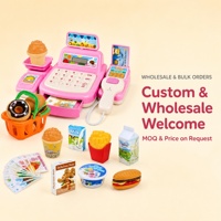 Ensemble de caisse enregistreuse jouet pour enfants, 22 pièces, jeu d'imitation de caissier avec scanner sonore et lumineux et aliments de jeu
