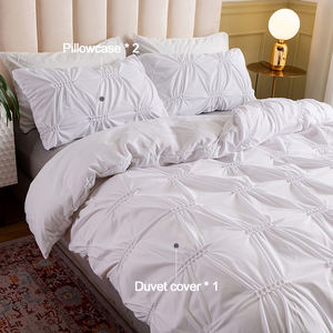 Juego de edredon de lujo con Funda Nordica de almohada edredon poliester 100% plisado pliegues superventas 3 uds - Product Image 3