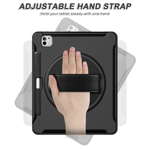 Chống sốc Heavy Duty ruggedized trường hợp đối với <span class=keywords><strong>iPad</strong></span> Pro 13 M4 2024 phổ trường hợp 360 xoay cầm tay đứng - Product Image 3