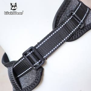 Correa para el pecho de poliéster ecológica con patrón <span class=keywords><strong>s</strong></span>ólido ajustable, cierre de hebilla, cintas, decoración, arné<span class=keywords><strong>s</strong></span> para mascotas para perros medianos/grandes - Product Image 4