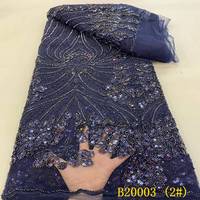 Tissu en dentelle à sequins brodés écologiques pour robes de cérémonie de mariage