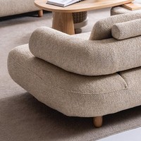 Meubles de salon modernes italiens haut de gamme, ensemble de canapés modulaires en tissu polaire, fauteuils et console centrale pour appartement