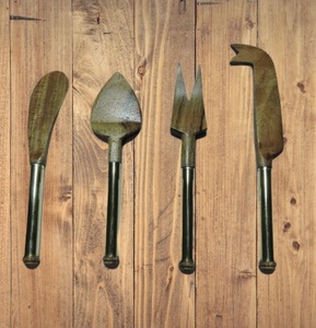 ชุดชีสไม้อะคาเซียมือจับทองเหลือง4ชิ้น,ชุดชีสไม้อะคาเซียของขวัญแฟนซีสำหรับขึ้นบ้านใหม่ออกแบบเองได้กล่องร้อนห่อโลโก้ - Product Image 2