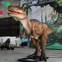 Modèle de dinosaure animatronique Spinosaurus grandeur nature pour extérieur, en bois fait main, pour jardin, aire de jeux publique, centre commercial, parc d'aventure