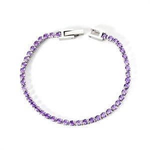 Pulsera de Lujo con Cadena de Eslabones de Circones y Diamantes de Imitación Tipo Tenis - Product Image 1