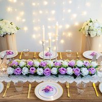 Tafel Centerpieces Decoratie Bloem Muur Achtergrond Decor Podium Lead Bruiloft Bloem Rij
