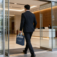 Porte-documents de travail pour homme en Oxford imperméable avec logo personnalisé, sac de travail pour homme, sac cadeau pour petite entreprise BQ01