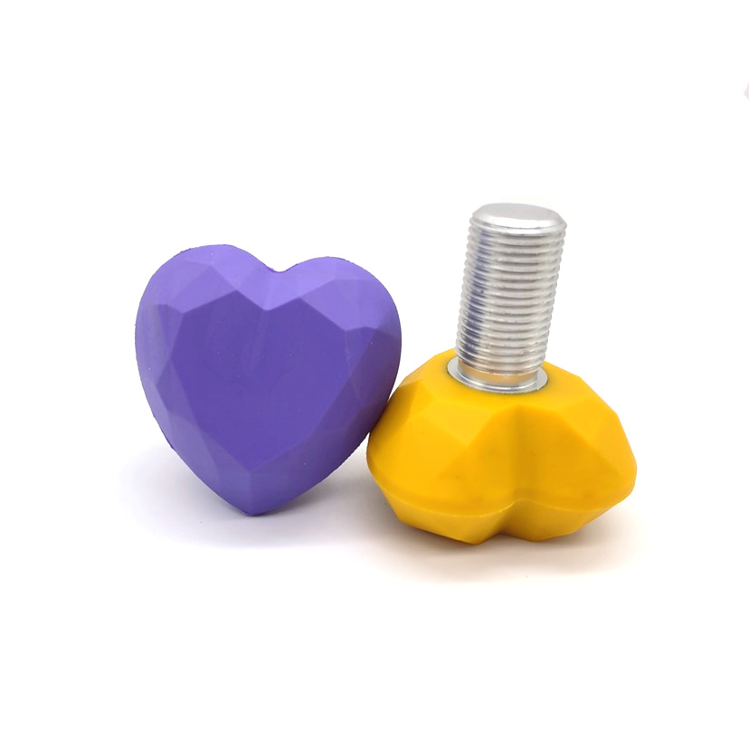 For Girl And Boy Kids Leather Rubber Brake Petal On Adjustable Quad Skate Stoppers Heart Brake Shape Roller Toe Stop