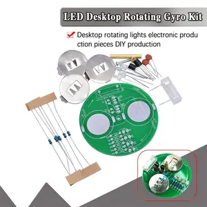 diy electronic kit LED gyro DIY welding kit Rotating lantern Inline components diy electronic sodering project(no battery)