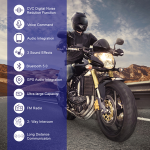 2 조각 Fodsports FX8 AIR 블루투스 헬멧 4-6Way 1000 미터 그룹 인터콤 5.0 버전 음악 공유 공통 이어폰과 - Product Image 2