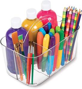 منظم تخزين حرفي بلاستيكي محمول, منظم تخزين حرفي بلاستيكي مقسم إلى سلة مع مقبض للخياطة الحرفية - Product Image 6