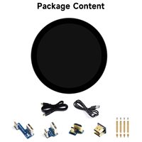 AIsmartlink Waveshare Écran tactile rond de 5 pouces, résolution 1080 * 1080, tactile 10 points, compatible avec Raspberry Pi 5