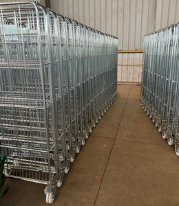 Chi phí-hiệu quả kim loại có thể gập lại dây lưới lồng xe <span class=keywords><strong>container</strong></span> với 600kg Công suất 4-6 trong bánh xe tùy chỉnh - Product Image 5