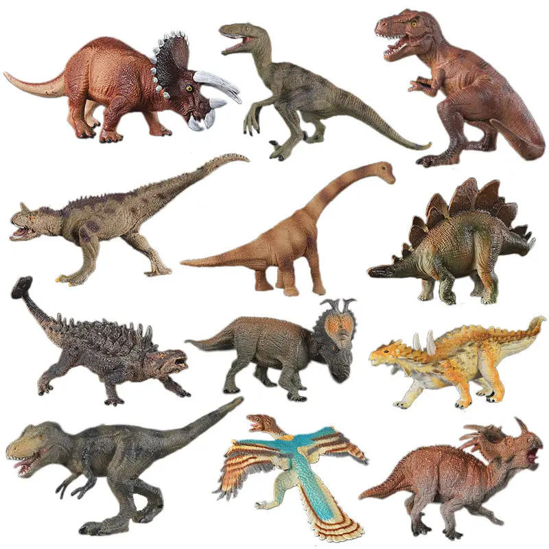 أفضل بيع المنزل الديكور لطيف المطاط واقعية ديناصور نموذج تماثيل صغيرة على شكل حيوانات لعب