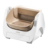 Bac à litière pour chat entièrement automatique, grande capacité, anti-odeurs, intelligent, en plastique ABS, style ouvert, fonction autonettoyante, exclusif