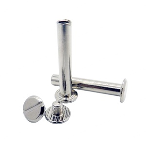 Tornillo de encuadernación metálico plateado de 50 mm para libros, tornillo de encuadernación macho y hembra - Product Image 3