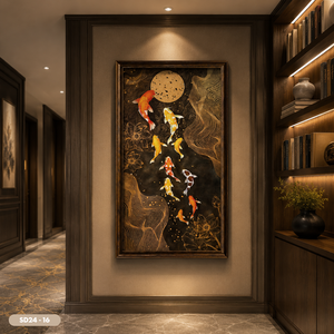Premium Vietnam Gold Leaf Wall Art Handmade Luxury Interior Decorative <b>Painting</b> OEM ODM Factory Manufacturer Model SD24-16 - Product Image 2