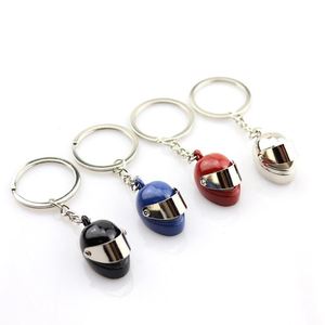 Mini Motorcycle Helmet Keychain Fun and Stylish Accessory Racing Motorbike <b>Key</b> Ring Metal Chain Colorful Pendant Gift Car - Product Image 1