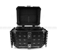 Boîte à bagages arrière pour moto en alliage d'aluminium 45L, style pliable, nouvelle génération, à dégagement rapide, étanche, anti-collision, pour les trajets quotidiens, fabriquée au Guangdong