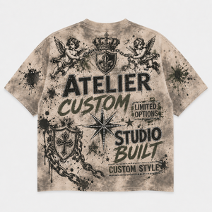 Custom 300 GSM 100% Cotton Mud Wash Sun Faded Rhinestone Graphic <b>T</b>-<b>shirt</b> Boxy Fit <b>Grunge</b> Streetwear Wholesale Tee Men <b>T</b> <b>Shirt</b> - Product Image 2