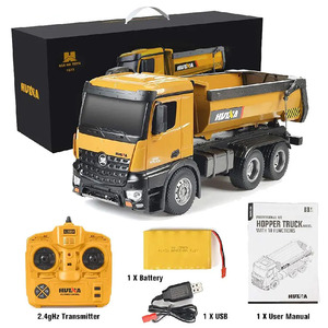 Bulldozer RC à l'échelle <span class=keywords><strong>1</strong></span>:<span class=keywords><strong>14</strong></span>, 1583 HUINA 1573, <span class=keywords><strong>camion</strong></span> à <span class=keywords><strong>benne</strong></span> basculante RC, jouet en métal alliage, excavatrice hydraulique, radiocommande 2,4 GHz, électrique, RTR - Product Image 5