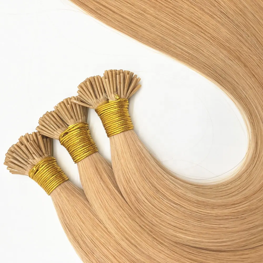 Продукты для волос Qingdao Co Ltd, длинные, последние, без 100, человеческие русские блондинки, двойные вытянуты, волосы Remy I Tip