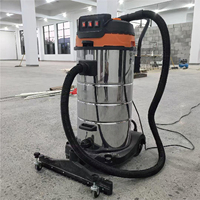 Aspirador de tambor eléctrico de 60L/70L/80L con función húmeda y seca de 2400W/3600W para el hogar, garaje al aire libre, Hotel certificado GS