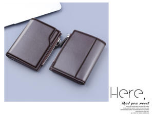 Cartera Corta Elegante de Cuero PU, Tarjetero Casual para Negocios, con Múltiples Ranuras para Tarjetas, Monedero, Parte Trasera Suave, Regalo Perfecto para Hombres - Product Image 3