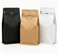 Kemasan Makanan Bayi Cetak Gravure, Kantong Aluminium Foil Hitam Doff Grosir Pabrik, Dasar Datar Plastik, 1kg 8oz 12 Oz 5 Lb