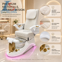 Fauteuil de pédicure spa pliable portable en gros avec bain de pieds à remous inclinable pour salon mobile
