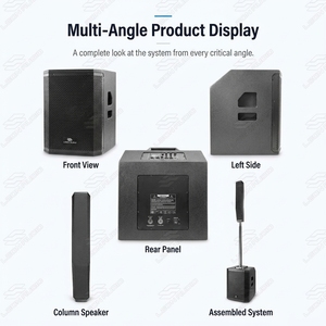 <span class=keywords><strong>Enceinte</strong></span> <span class=keywords><strong>colonne</strong></span> active Line Array avec DSP, bi-amplifiée, woofer néodyme 18 pouces, <span class=keywords><strong>1000W</strong></span> RMS, 3600W max, pour concerts et stades - Product Image 6