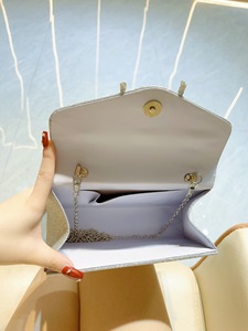 High-end PVC <b>Square</b> Bag Magnetic Closure Single Handle European American Fashion Design Bow Chain Polyester Tanjing - Product Image 3