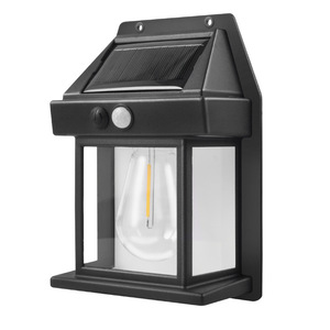 Solar Wall Lamp <b>Led</b> Outdoor Garden <b>Lighting</b> With <b>Motion</b> <b>Sensor</b> Tempered Glass Diffuser 20 Degree Beam Angle - Product Image 1