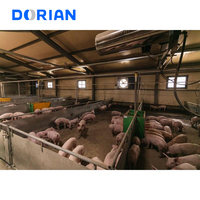 Ferme porcine automatique Conception préfabriquée Structure en acier léger Porcherie