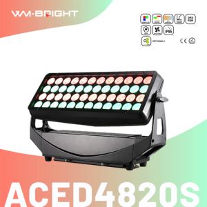 Projecteur LED mobile d'extérieur IP65 48x20W RGBW Ra80 CRI en aluminium, contrôle DMX512, culot E27, intensité variable, pour DJ et discothèque - Product Image 1